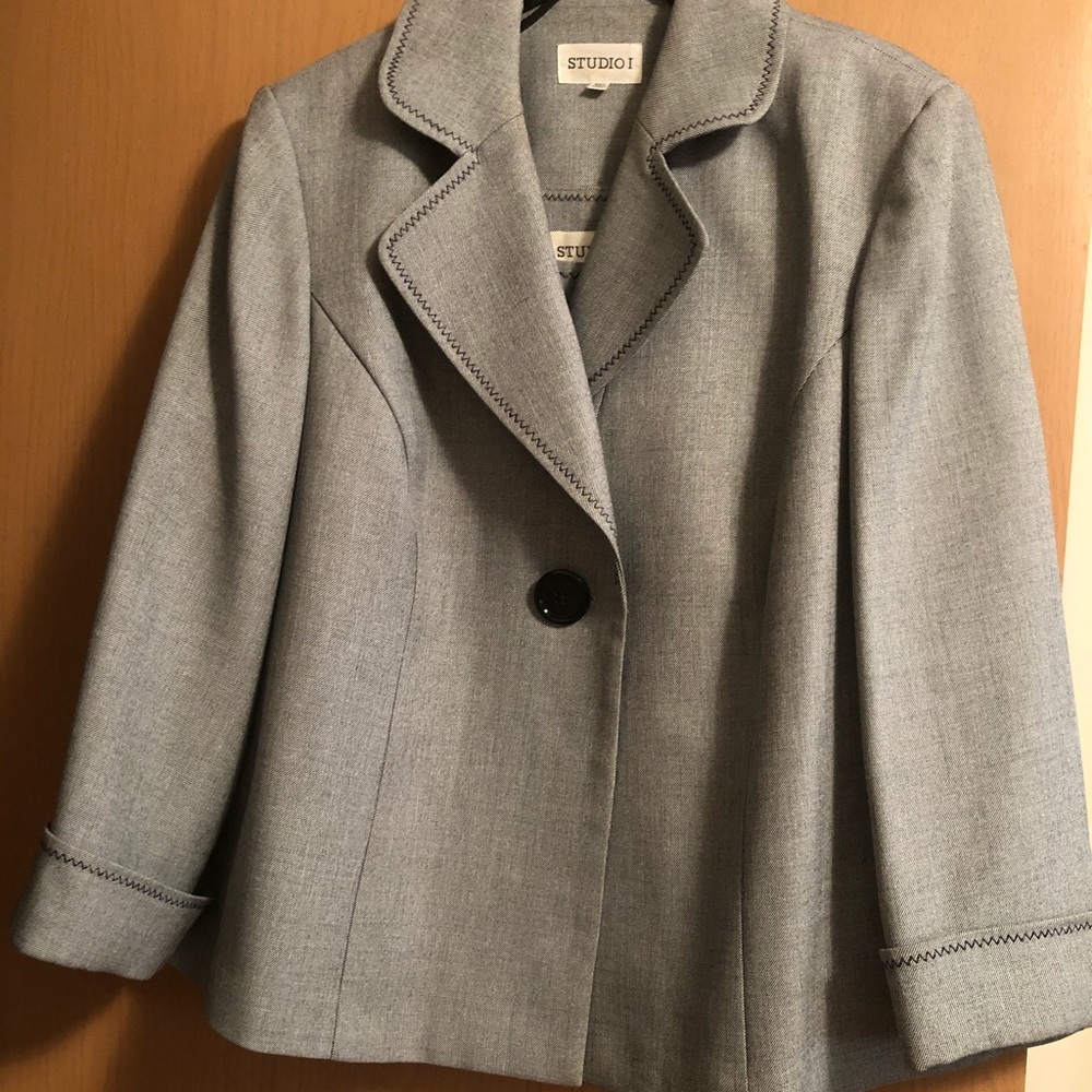 3pc pants suit-single button
